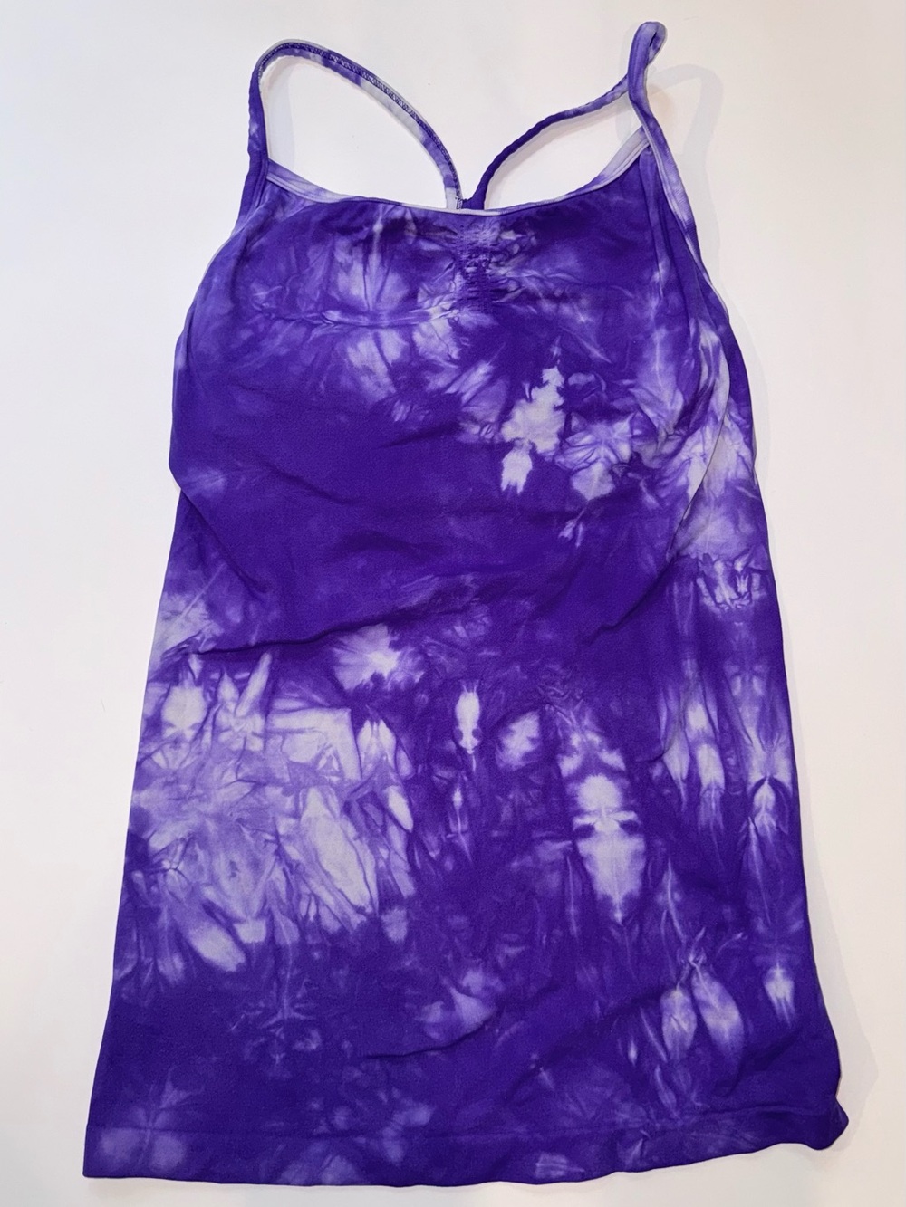 Athleta Purple Tie-Dye Racerback Tank Top